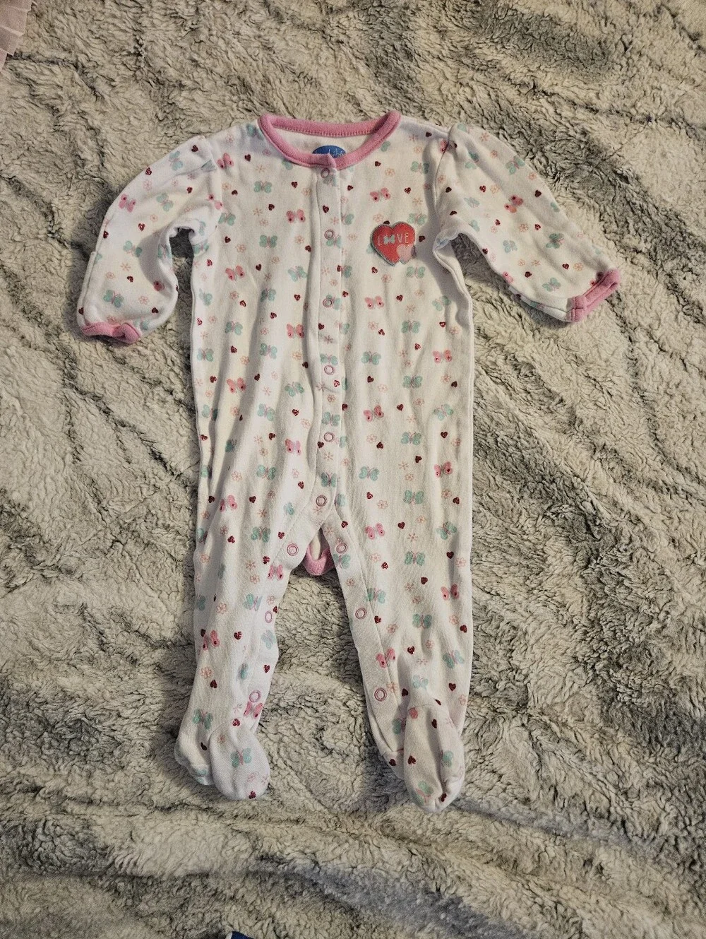 small wonders Pink Long Sleeve Baby Gown - Cozy Knit Sleep Sack& Jammies